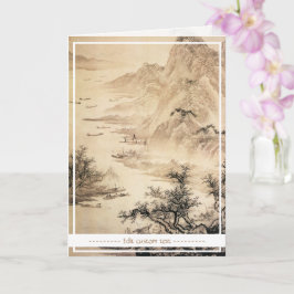 Chinees schilderlandschap Sumi-e Kaart