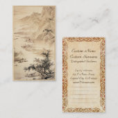  Chinees schilderlandschap Sumi-e Visitekaartje (Voorkant / Achterkant)