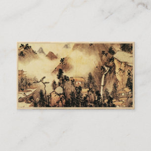  Chinees schilderlandschap Sumi-e Visitekaartje