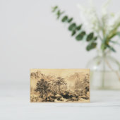  Chinees schilderlandschap Sumi-e Visitekaartje (Staand voorkant)