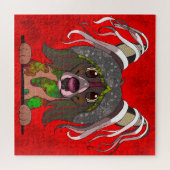 Chinees schildpad lelijk gezicht Jigzaag Puzzle Legpuzzel (Horizontaal)