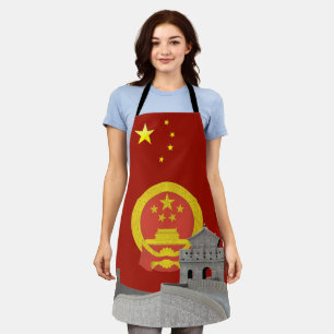 Chinees schort met nationale vlag