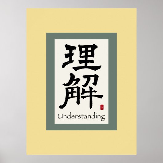 Chinees schuifsymbool voor begrip poster (Voorkant)