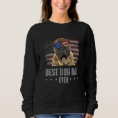 Chinees Shar Pei Best Dog Dad Ever Retro Usa Ameri Trui (Voorkant)