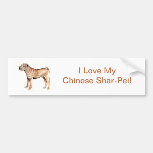 Chinees Shar-Pei Bumpersticker (Voorkant)