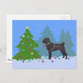 Chinees Shar-Pei Decorteert kerstboombos Feestdagenkaart (Voorkant / Achterkant)