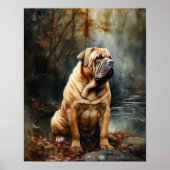 Chinees Shar-Pei Dog Art Print Poster (Voorkant)