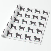 Chinees Shar Pei Feliz Naughty Dog-kerstontwerp Cadeaupapier (Uitgerold)