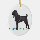 Chinees Shar Pei Feliz Naughty Dog-kerstontwerp Keramisch Ornament (Rechts)