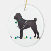 Chinees Shar Pei Feliz Naughty Dog-kerstontwerp Keramisch Ornament (Links)