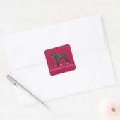 Chinees Shar Pei Feliz Naughty Dog-kerstontwerp Vierkante Sticker (Envelop)