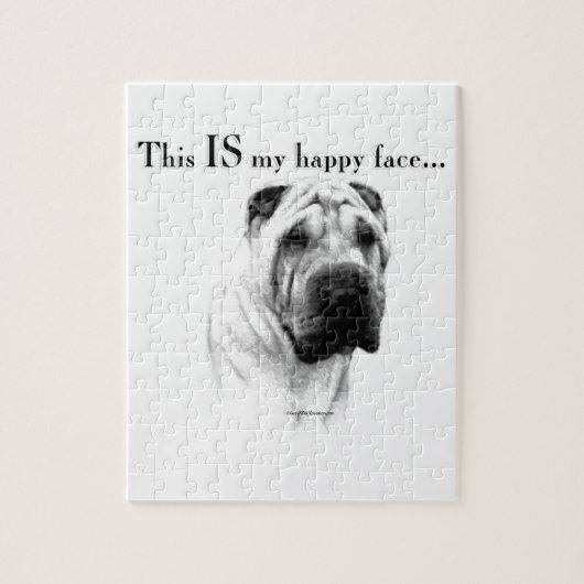 Chinees Shar Pei Happy Face Legpuzzel (Verticaal)