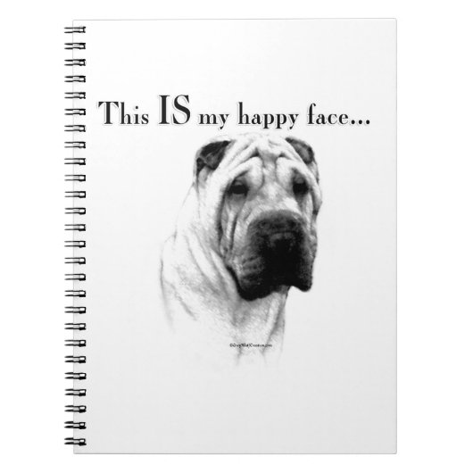 Chinees Shar Pei Happy Face Notitieboek (Voorkant)