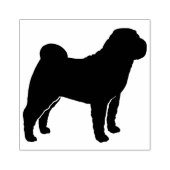 Chinees Shar Pei Hondenras Silhouet Rubberstempel (Afrduk)