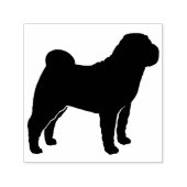 Chinees Shar-Pei Hondenras Silhouet Zelfinktende Stempel (Design)