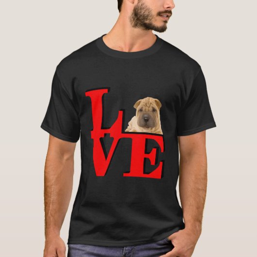 Chinees Shar-Pei Love Park Ik hou van mijn hond T-shirt (Voorkant)