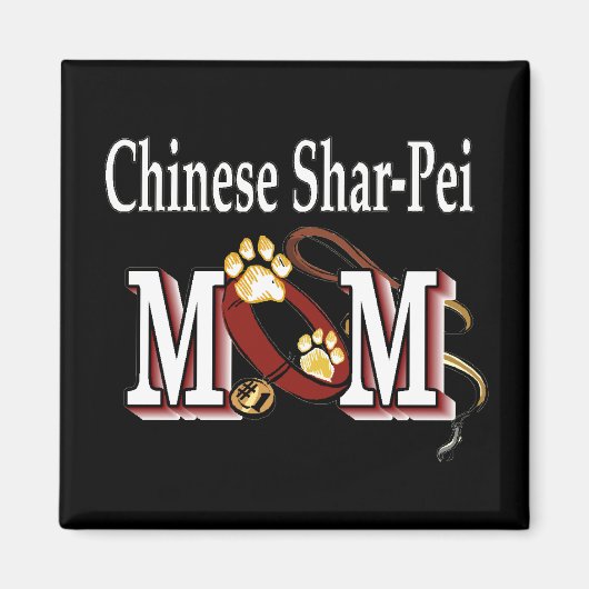 Chinees shar-pei mam Magnet (Voorkant)