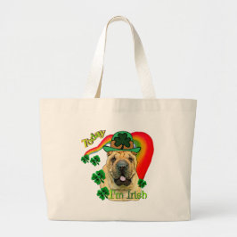 Chinees Shar-Pei St. Patrick's Day Grote Tote Bag