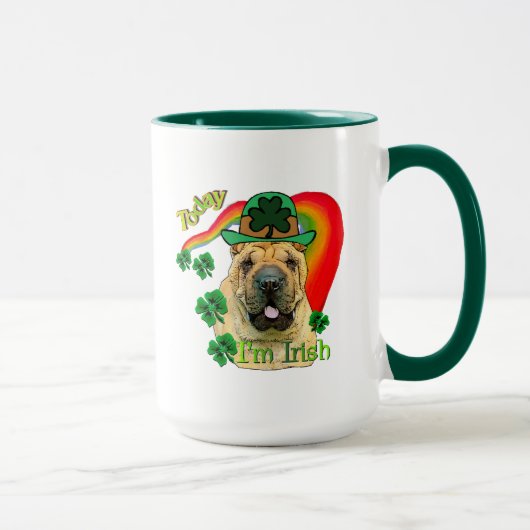 Chinees Shar-Pei St. Patrick's Day Mok (Rechts)
