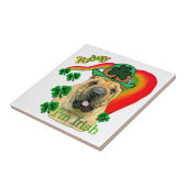 Chinees Shar-Pei St. Patrick's Day Tegeltje (Zijkant)
