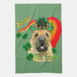Chinees Shar-Pei St. Patrick's Day Theedoek