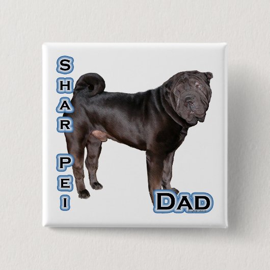 Chinees Shar-Pei Vader 4 - Button (Voorkant)