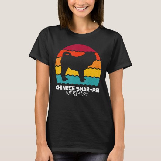 Chinees Shar-Pei Whisperer Retro  T-shirt (Voorkant)