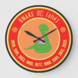 Chinees slangenbord grote klok