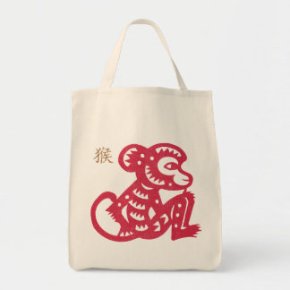 Chinees sleutelpapier voor dierproeven tote bag