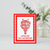 Chinees snijwerk 12 briefkaart (Staand voorkant)