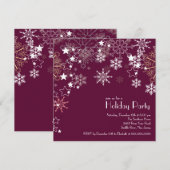 Chinees Snowflakes Kerstfeestdag Plum Kaart (Voorkant / Achterkant)