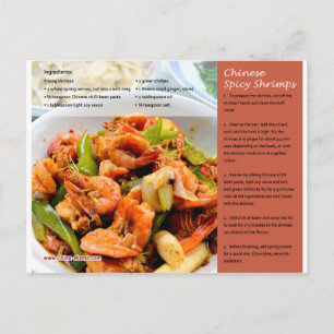Chinees Spicy Shrimps Recipe Briefkaart