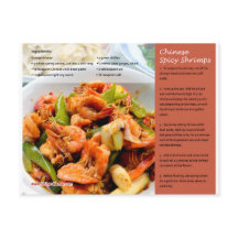 Chinees Spicy Shrimps Recipe Briefkaart