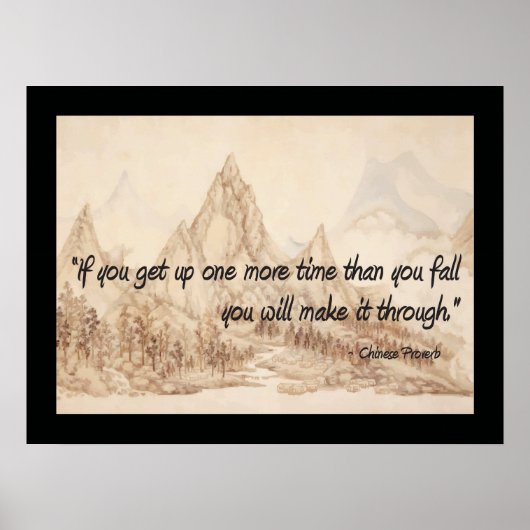 Chinees spreekwoord dat u zult maken poster (Voorkant)