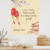 Chinees spreekwoord - Leerkrachten. Editable text/ Poster (Keuken)