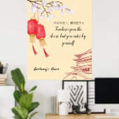 Chinees spreekwoord - Leerkrachten. Editable text/ Poster (Thuiskantoor)