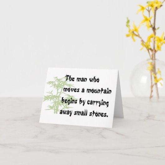 Chinees spreekwoord: notecards kaart (Gele Bloem)