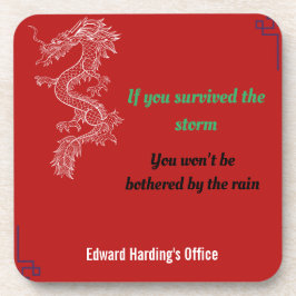 Chinees spreekwoord - overleven het Storm. Bier Onderzetter