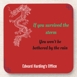 Chinees spreekwoord - overleven het Storm. Bier Onderzetter