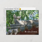 Chinees steendraak, Xi'an, China - briefkaart (Voorkant / Achterkant)