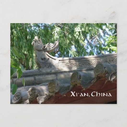 Chinees steendraak, Xi'an, China - briefkaart (Voorkant)