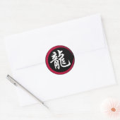 Chinees sterrenbeeld symbool Dragon Ronde Sticker (Envelop)