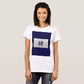 Chinees sterrenbeeld Varken blauw T-shirt (Voorkant volledig)