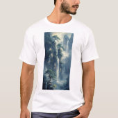 Chinees-stijl oud landschap schilderij T-shirt (Voorkant)