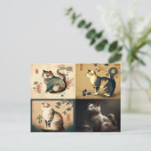 Chinees stijlblad briefkaart (Staand voorkant)