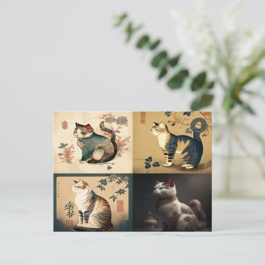 Chinees stijlblad briefkaart (Staand voorkant)