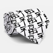 Chinees Stropdas met wielsymbool (donker) (Opgerold)