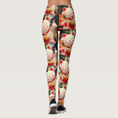 Chinees Succes Waving Witte Kat Foto Stijlvol Leggings (Achterkant)