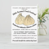 Chinees Sum Shumai Dumplings Food Festival Kaart (Staand voorkant)