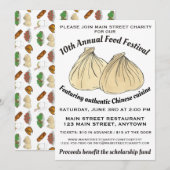 Chinees Sum Shumai Dumplings Food Festival Kaart (Voorkant / Achterkant)